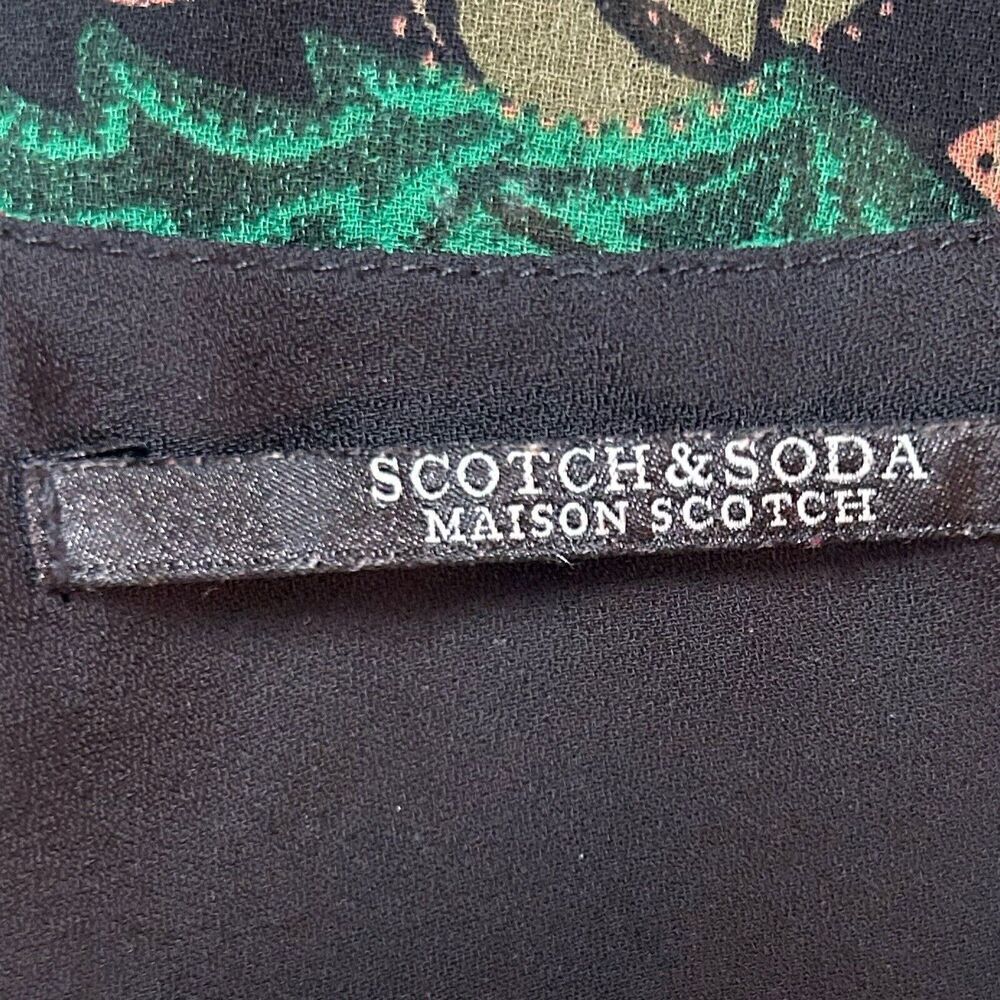 Scotch & Soda Maison Scott Forest Green Jungle Ruffle Size Large - Picture 10 of 16